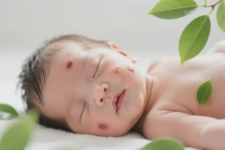 新生兒面部出濕疹能靠自己自愈嗎(圖2)