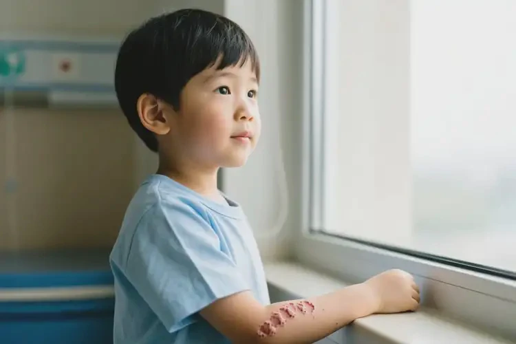 少儿身上长湿疹不管它会自己痊愈吗(图1)