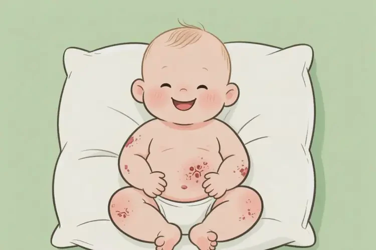 幼兒肚子上出濕疹不管它會(huì)自己自愈嗎(圖3)