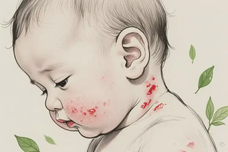 幼儿脖子偶尔长湿疹不管它会自己痊愈吗(图2)