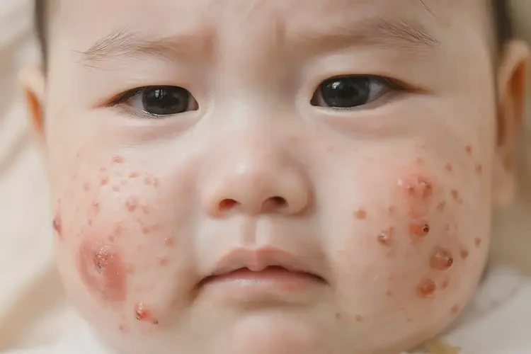 寶寶臉上有濕疹能徹底自愈嗎(圖3)