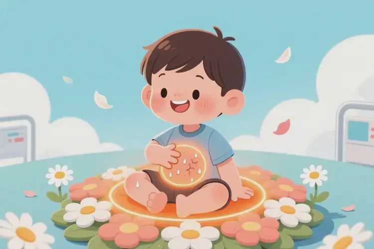 兒童肚子起濕疹不管它會(huì)自己痊愈嗎(圖1)