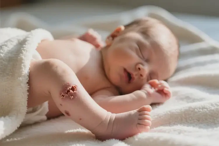 新生兒大腿上容易起濕疹不管它會自己好嗎(圖2)