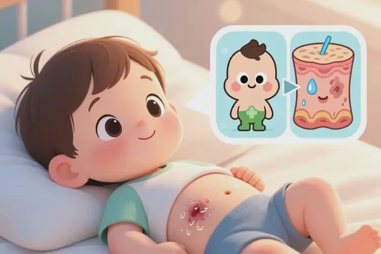 幼兒肚子上起濕疹不管它會自己好嗎(圖1)