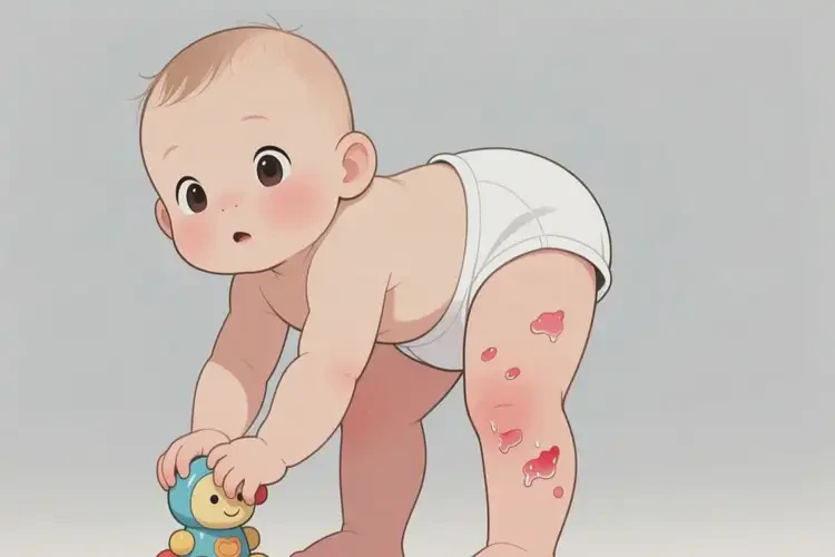 嬰幼兒大腿上容易起濕疹不管它會自己痊愈嗎(圖2)