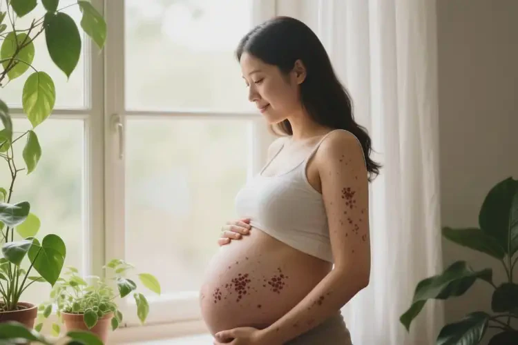 孕婦肚子容易起濕疹不管它會(huì)自己自愈嗎(圖1)