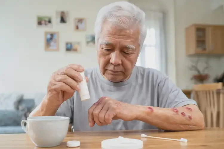 老年人手上出濕疹不管它會(huì)自己痊愈嗎(圖1)