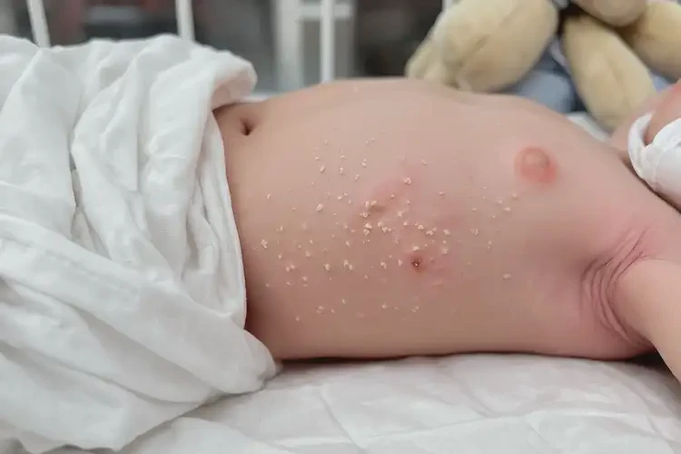 新生兒肚子上有濕疹可以徹底自愈嗎(圖3)