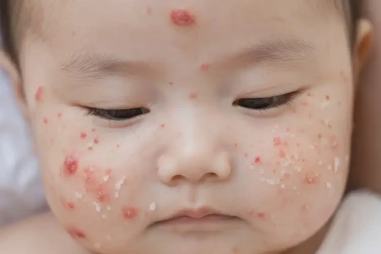 寶寶面部起濕疹不管它會(huì)自己自愈嗎(圖4)