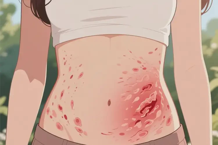 女性肚子上出現(xiàn)濕疹不管它會(huì)自己自愈嗎(圖2)