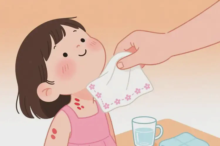 少兒脖子有濕疹不管它會自己好嗎(圖1)