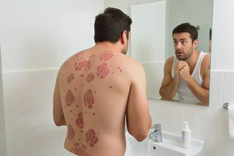 男性身上出現(xiàn)濕疹不管它會(huì)自己自愈嗎(圖1)