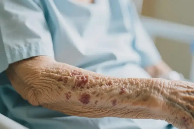 老人手臂有濕疹能徹底自愈嗎(圖1)