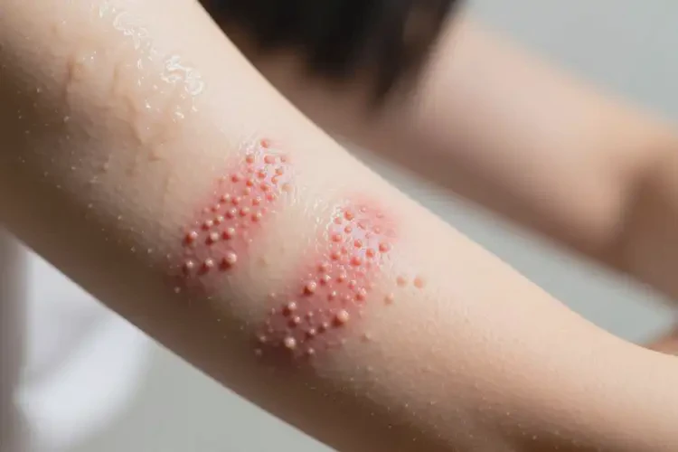 女生手臂上出濕疹不管它會(huì)自己好嗎(圖2)