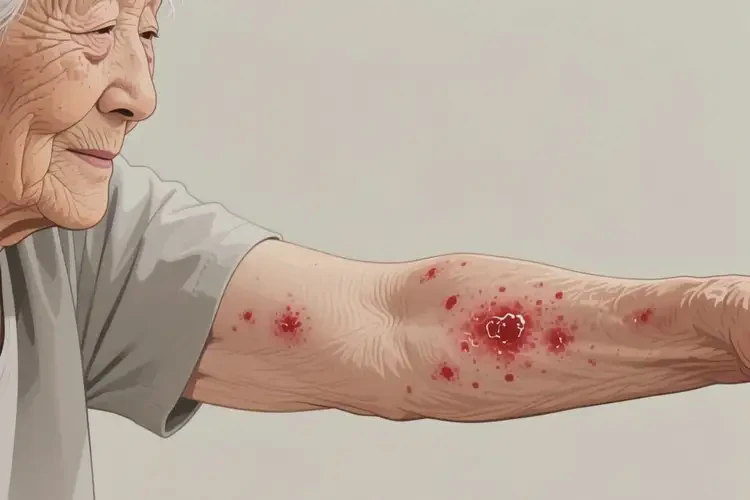 老人手臂有濕疹能徹底自愈嗎(圖4)