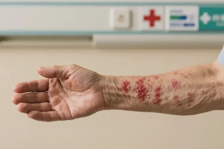 老人手臂出現(xiàn)濕疹不管它會(huì)自己好嗎(圖4)