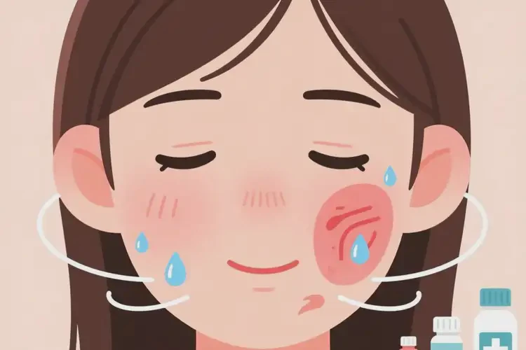 女性面部長濕疹能夠徹底治愈嗎(圖2)