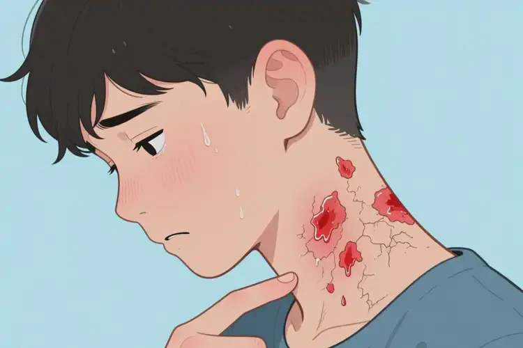 青少年脖子上出現(xiàn)濕疹不管它會(huì)自己痊愈嗎(圖3)