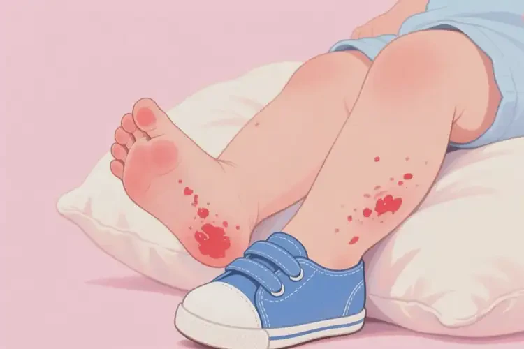 幼兒腳上出濕疹不管它會(huì)自己好嗎(圖1)