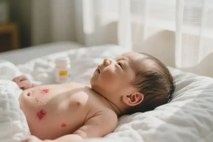 新生兒肚子出濕疹能靠自己自愈嗎(圖1)