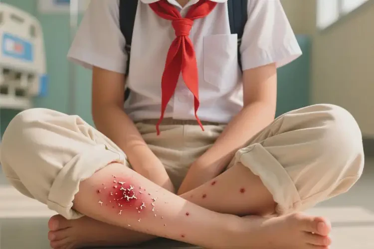 小学生大腿上长湿疹不管它会自己自愈吗(图4)