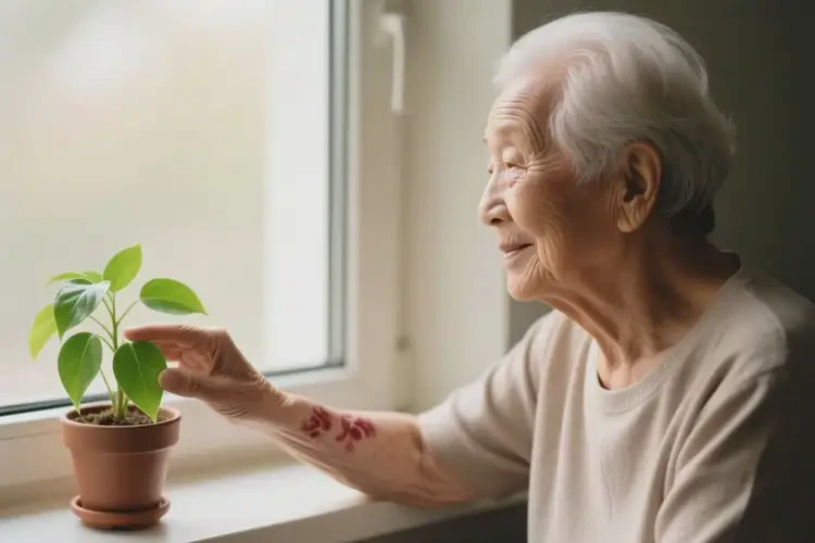 老人手臂上偶爾長濕疹可以徹底自愈嗎(圖1)