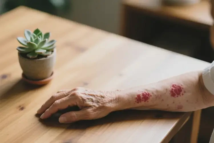 老人手臂上偶爾長濕疹可以徹底自愈嗎(圖3)