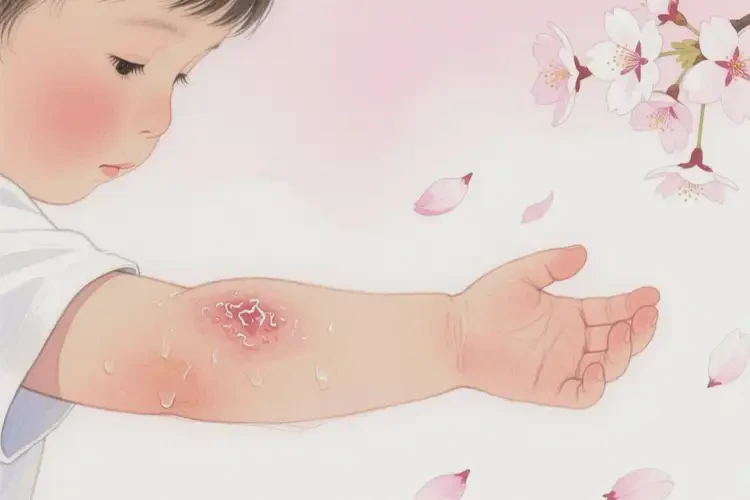 孩子手臂上長濕疹可以徹底自愈嗎(圖2)