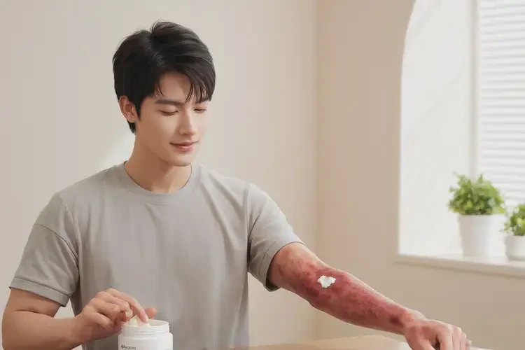 男生手臂上長濕疹不管它會自己痊愈嗎(圖1)