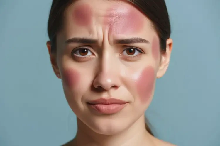 青年人面部有濕疹不管它會自己好嗎(圖1)