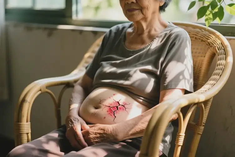 老年人肚子上容易起濕疹不管它會自己自愈嗎(圖1)
