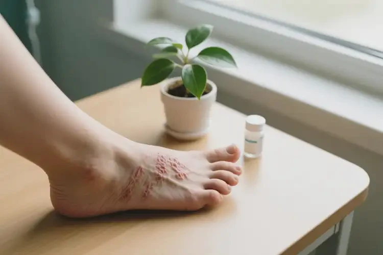 女人腳上出現(xiàn)濕疹可以徹底自愈嗎(圖2)