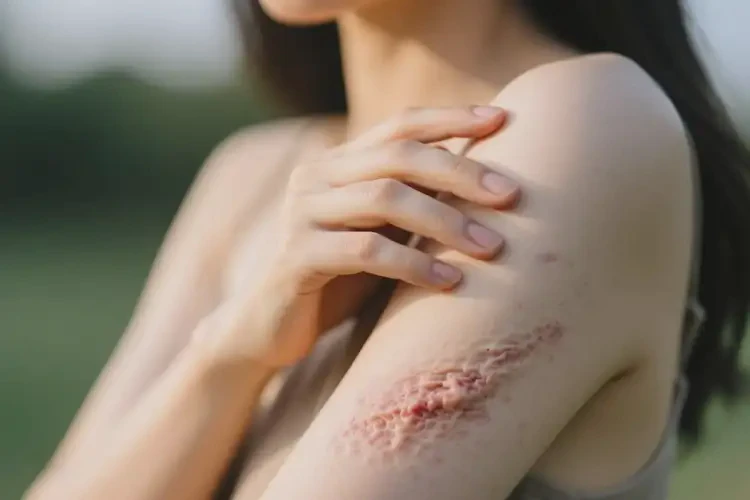 女生手臂偶爾起濕疹不管它會自己自愈嗎(圖1)