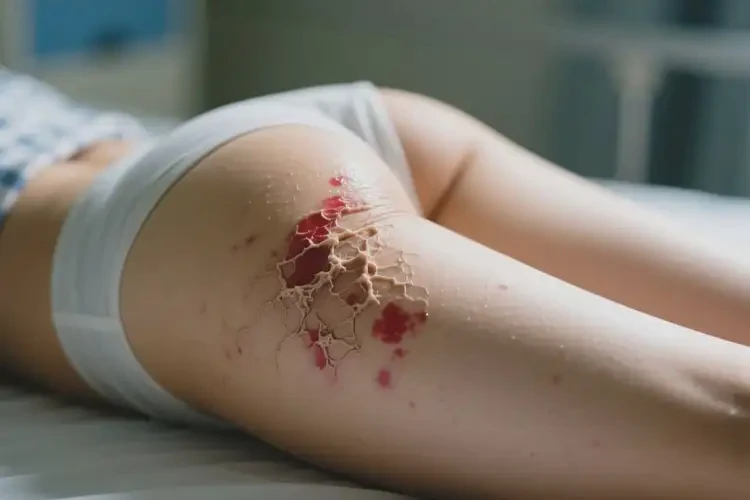 女人大腿有濕疹不管它會自己痊愈嗎(圖1)