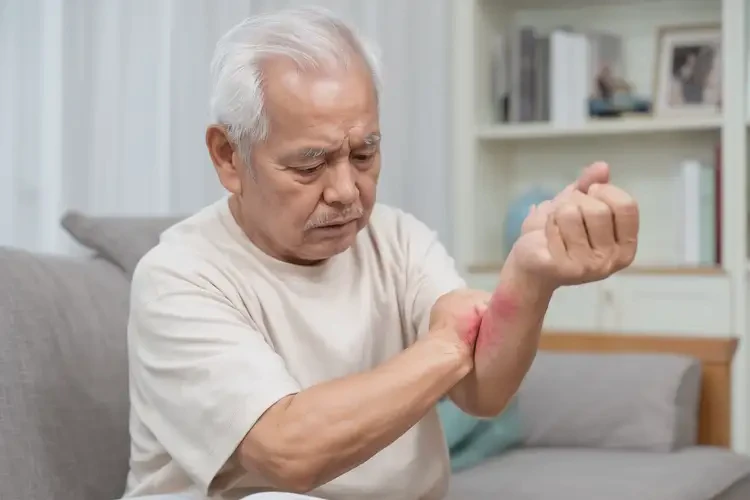 老年人手臂上偶爾起濕疹不管它會(huì)自己痊愈嗎(圖4)