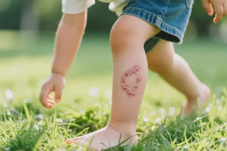 孩子大腿上起濕疹能夠徹底治愈嗎(圖1)