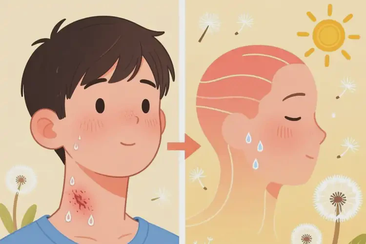 青少年脖子上容易起濕疹不管它會(huì)自己痊愈嗎(圖3)