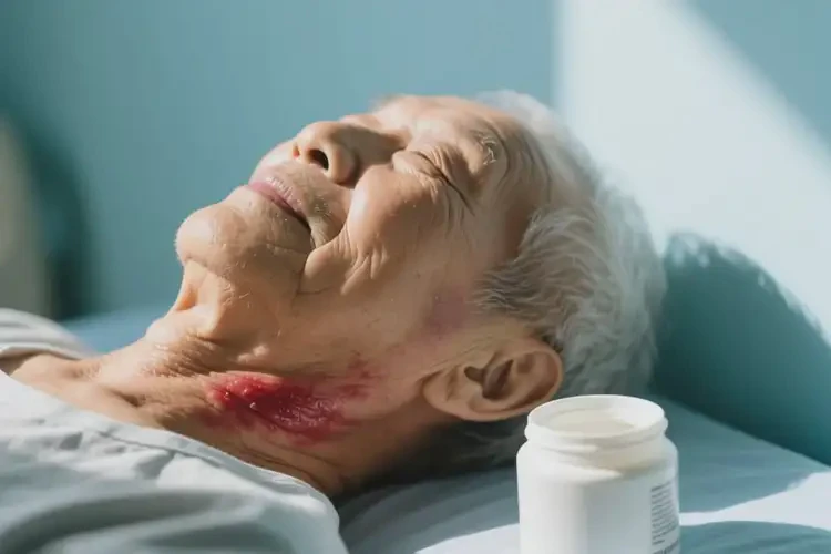 老人脖子出現(xiàn)濕疹不管它會自己痊愈嗎(圖1)