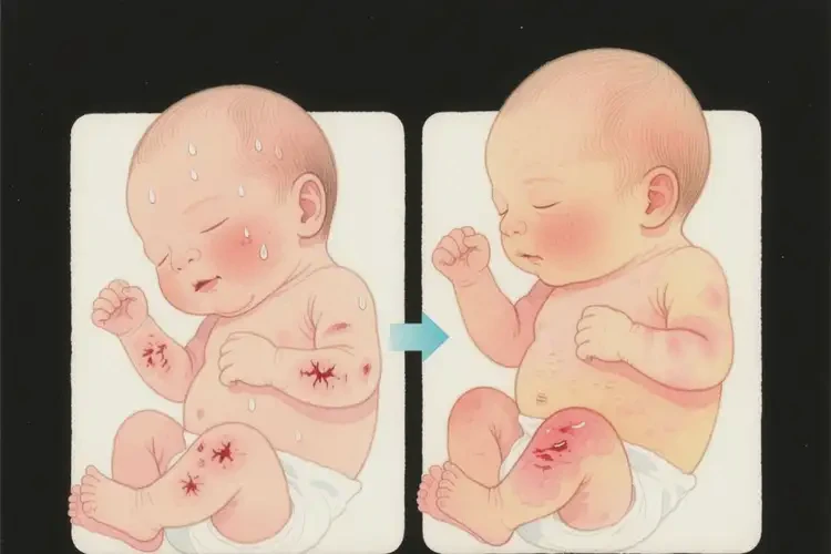 新生兒四肢出濕疹不管它會自己痊愈嗎(圖3)