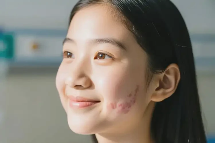 女生臉上有濕疹能靠自己自愈嗎(圖1)