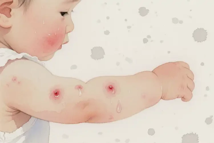 幼兒手臂上偶爾起濕疹不管它會自己自愈嗎(圖1)