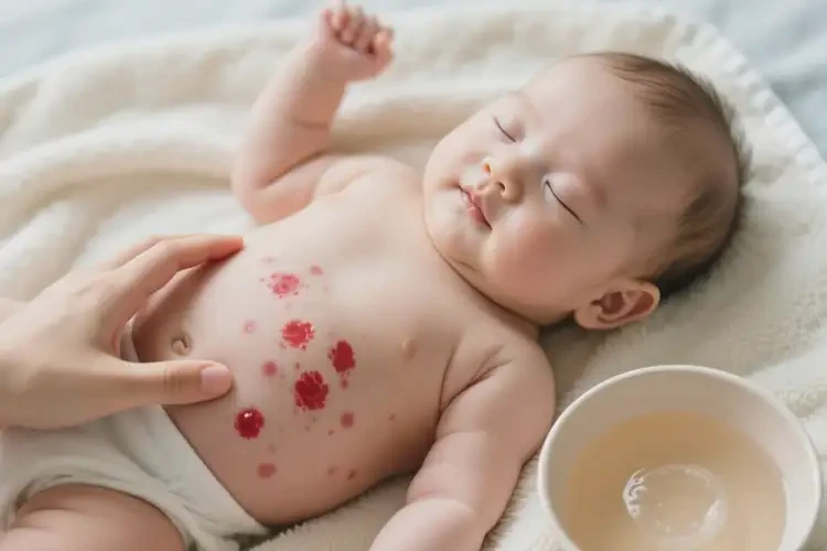 寶寶肚子上出濕疹能靠自己自愈嗎(圖1)