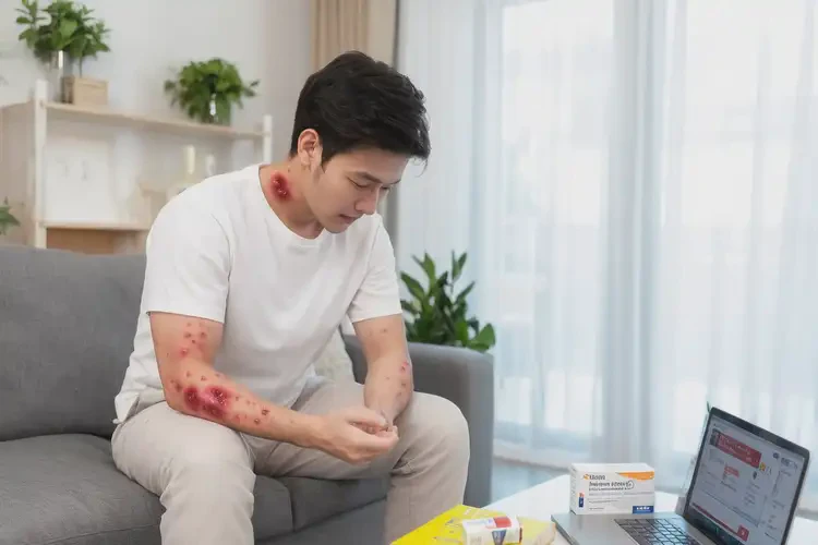 男生身上出現(xiàn)濕疹能徹底自愈嗎(圖1)