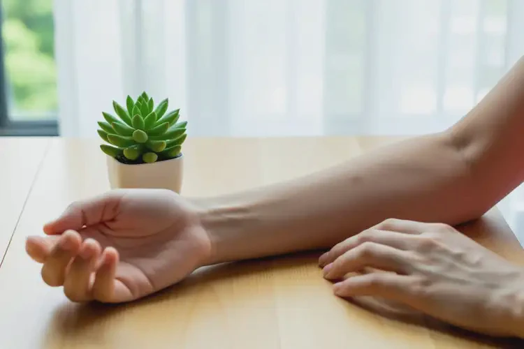 女生手臂上有濕疹可不可以徹底自愈(圖1)