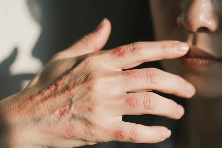 女人身上經(jīng)常起濕疹不管它會(huì)自己好嗎(圖2)