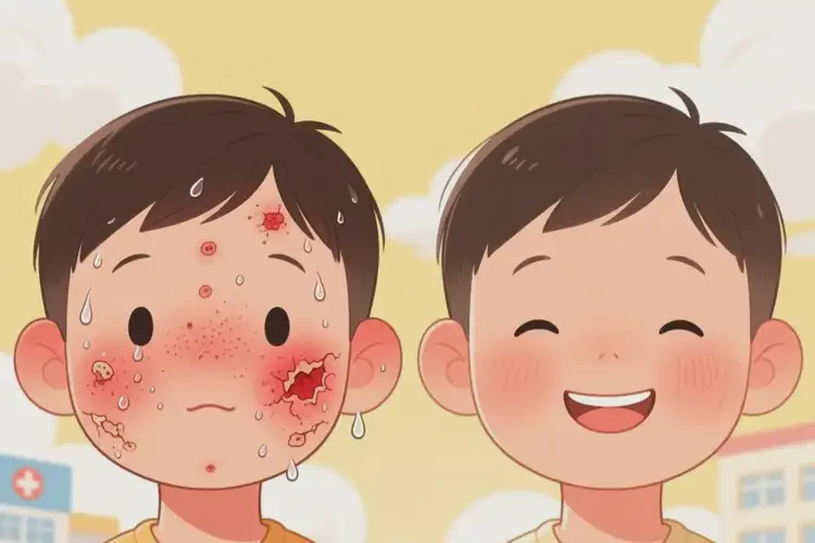 少兒面部容易長濕疹可以徹底自愈嗎(圖2)