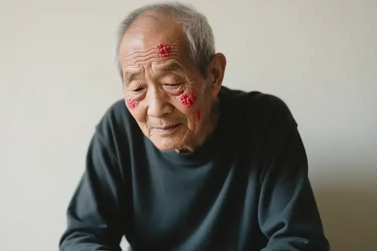 老人臉上出現(xiàn)濕疹能夠徹底治愈嗎(圖2)