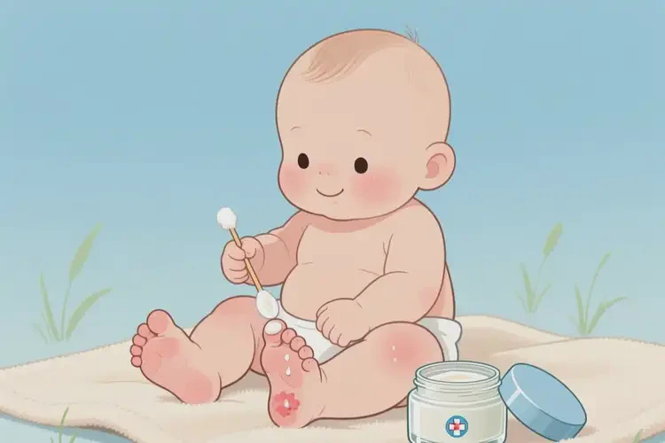 寶寶腳上有濕疹不管它會(huì)自己痊愈嗎(圖4)