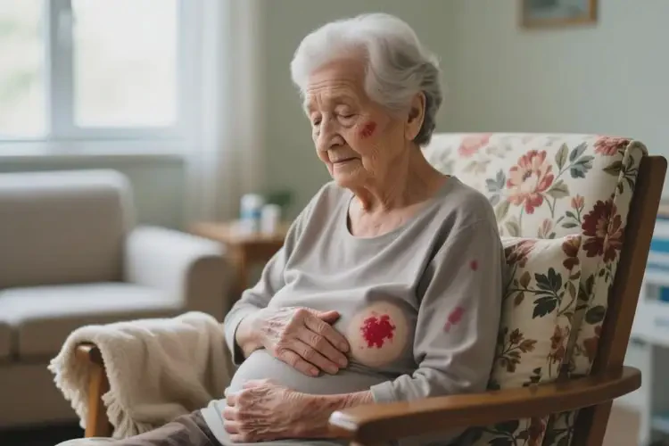 老人肚子長(zhǎng)濕疹不管它會(huì)自己好嗎(圖1)