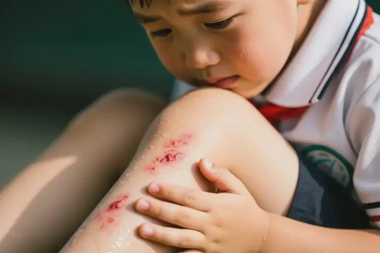 小學(xué)生小腿長(zhǎng)濕疹能靠自己自愈嗎(圖1)